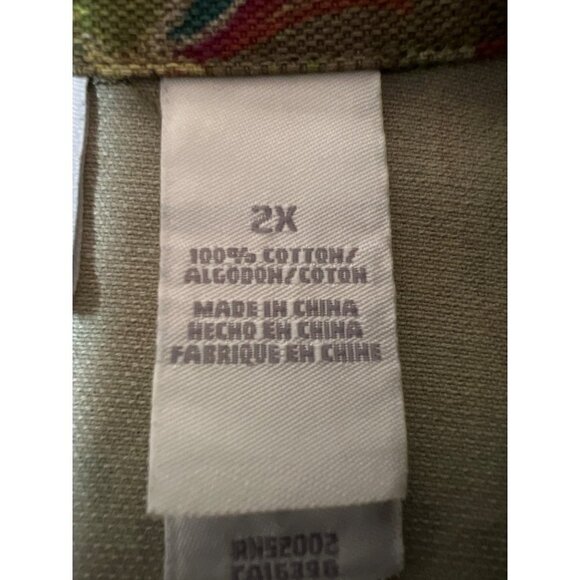 Liz Claiborne Woman Paisley Brown Jacket Blazer Career Women's Size 2X - Picture 8 of 11